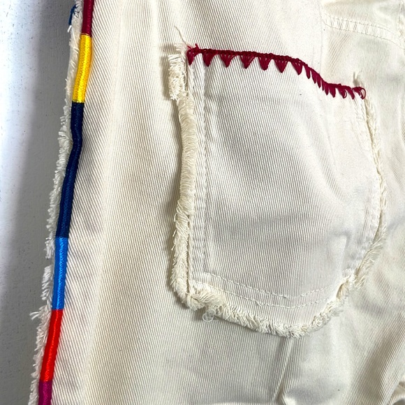 Etro Jeans beige with colored stitching - Picture 4 of 8